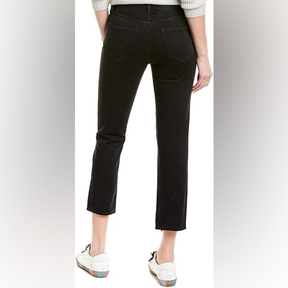 J BRAND Ruby Fleur Noir Black High Rise Crop Cigarette - Picture 2 of 10